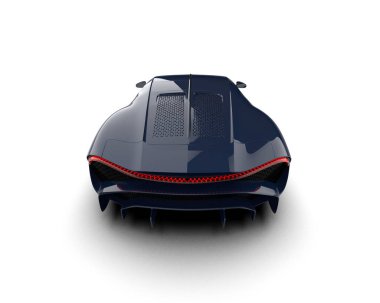 Beyaz zemin üzerinde izole edilmiş 3D resimleme spor araba