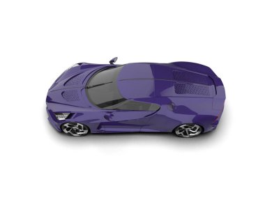 Beyaz zemin üzerinde izole edilmiş 3D resimleme spor araba