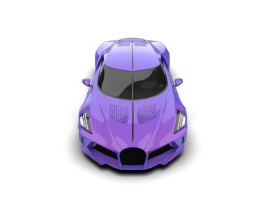 Beyaz zemin üzerinde izole edilmiş 3D resimleme spor araba