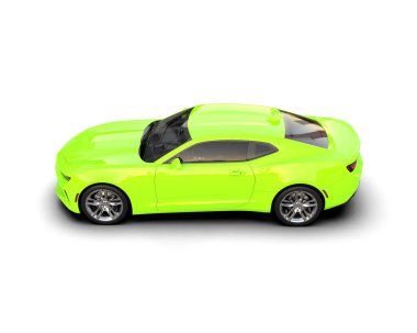 Beyaz zemin üzerinde izole edilmiş 3D resimleme spor araba