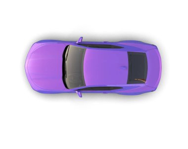 Beyaz zemin üzerinde izole edilmiş 3D resimleme spor araba