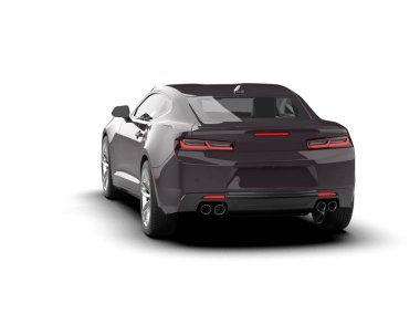 Beyaz zemin üzerinde izole edilmiş 3D resimleme spor araba