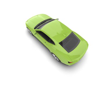 Beyaz zemin üzerinde izole edilmiş 3D resimleme spor araba