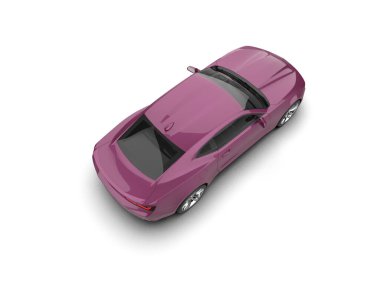 Beyaz zemin üzerinde izole edilmiş 3D resimleme spor araba