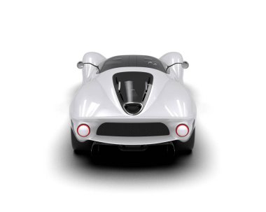 Beyaz zemin üzerinde izole edilmiş 3D resimleme spor araba