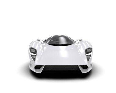 Beyaz zemin üzerinde izole edilmiş 3D resimleme spor araba