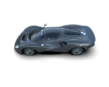 3D görüntüleme, beyaz arkaplanda izole edilmiş spor araba 