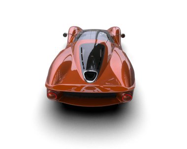 3D görüntüleme, beyaz arkaplanda izole edilmiş spor araba 