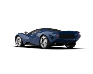 3D görüntüleme, beyaz arkaplanda izole edilmiş spor araba 