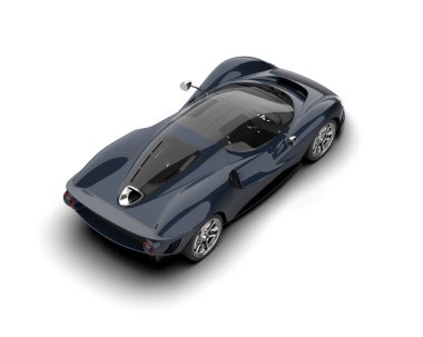 3D görüntüleme, beyaz arkaplanda izole edilmiş spor araba 