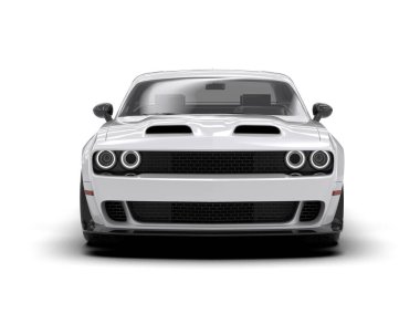 modern spor araba beyaz arka planda 3D model