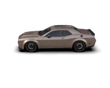 modern spor araba beyaz arka planda 3D model