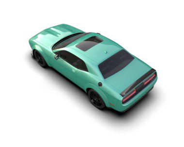 modern spor araba beyaz arka planda 3D model
