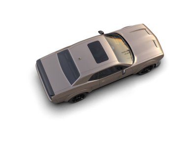 modern spor araba beyaz arka planda 3D model