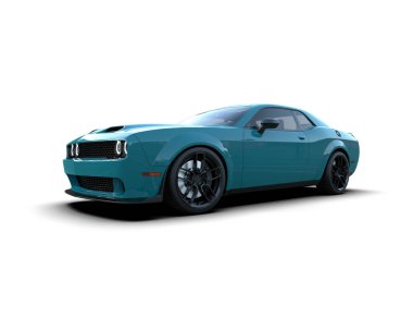 modern spor araba beyaz arka planda 3D model   