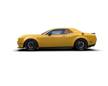 modern spor araba beyaz arka planda 3D model   