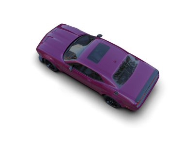 Beyaz arka planda küçük bir araba