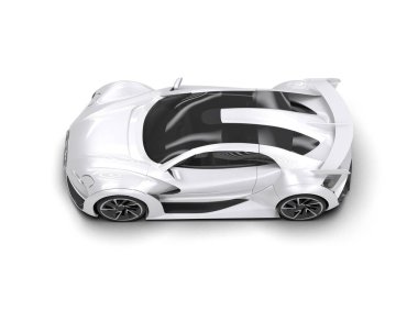 modern beyaz süper araba - 3D görüntüleme