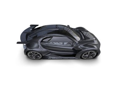 Beyaz arkaplanda 3 boyutlu spor araba görüntüleme