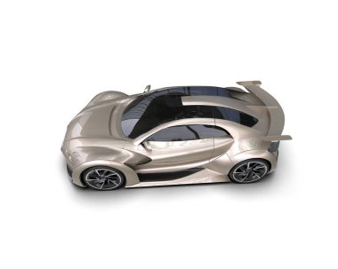 Beyaz arkaplanda 3 boyutlu spor araba görüntüleme