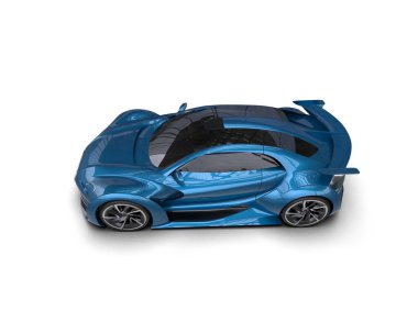 Beyaz arkaplanda 3 boyutlu spor araba görüntüleme