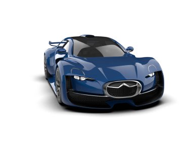 Beyaz arkaplanda 3 boyutlu spor araba görüntüleme