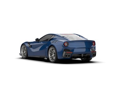 mavi modern araba - 3D görüntüleme