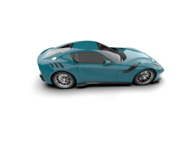 mavi spor araba - ön manzara