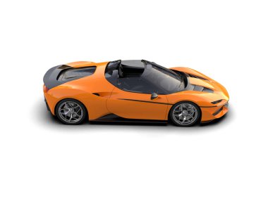 süper araba beyaz arkaplanda izole edildi