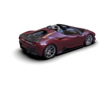 kırmızı süper spor araba - Stüdyo çekimi