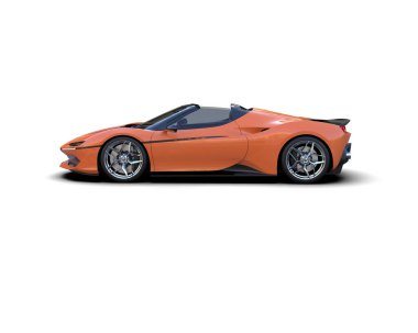 kırmızı modern spor araba - stüdyo çekimi