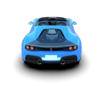 mavi spor araba - yan görünüm