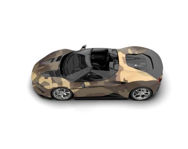 beyaz arka planda modern spor araba 3 boyutlu görüntüleme - 3 boyutlu resim