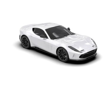 beyaz modern siyah spor süper araba - üst görünüm