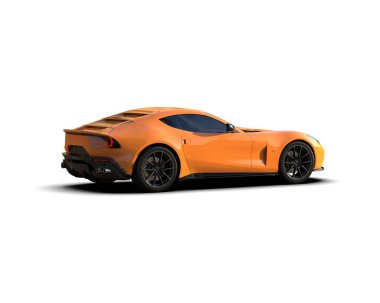 turuncu süper araba arka görünümü