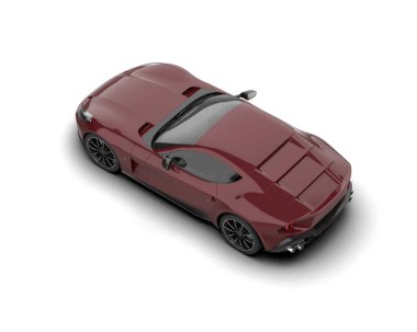 Arka planda izole edilmiş gerçekçi bir yarış arabası. 3d görüntüleme - illüstrasyon