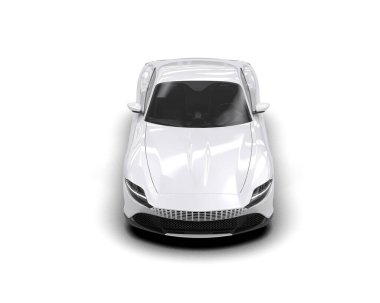 Beyaz spor araba - arkadan görünüm