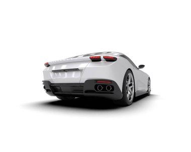 beyaz modern araba arka görünümü