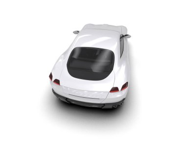 araba beyaz arkaplanda izole edildi