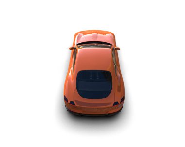 Kırmızı spor araba beyazda izole edilmiş. 3d illüstrasyon.