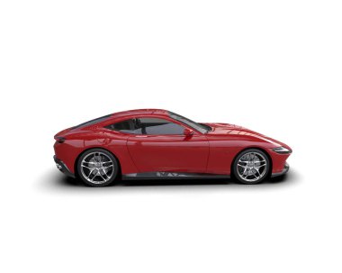 Modern araba - yan görüş. 3d oluşturma