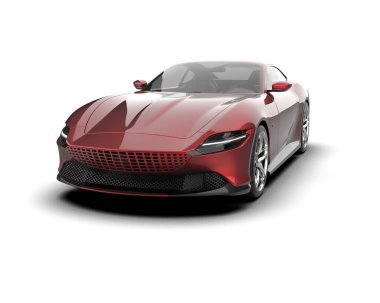 Stüdyoda jenerik bir arabanın 3 boyutlu çizimi