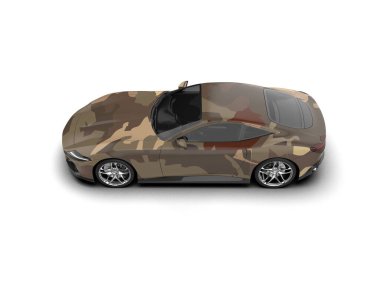 araba beyaz arkaplanda izole edildi