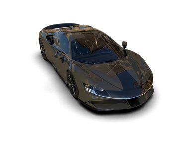 modern siyah spor araba - 3 boyutlu