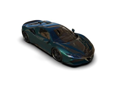 beyaz arka planda modern spor araba