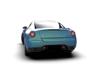 mavi modern lüks spor araba - ön manzara