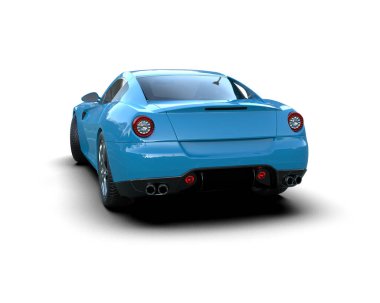 Beyaz arka planda izole edilmiş lüks spor araba.