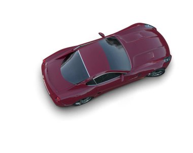 araba beyaz arkaplanda izole edildi