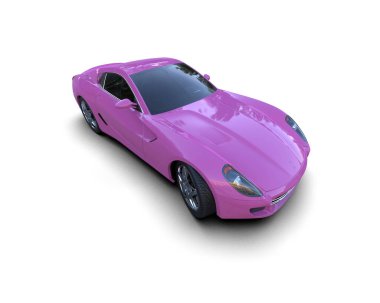 Bir spor arabanın 3 boyutlu canlandırması