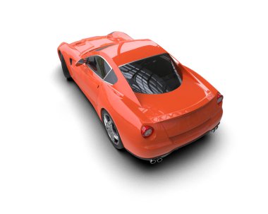 modern kırmızı araba beyaz arka planda izole edildi